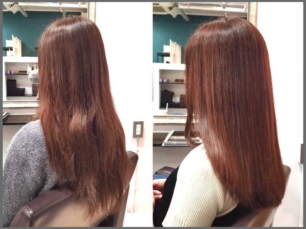 国立 美容室K 髪質改善カラーエステと美髪ストレートエステ 施術後